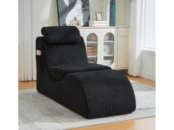 Merax Sofá moderno com design único e ergonômico - 160 x 66 x 90 cm - com almofada de assento removível - veludo -^ Sofá