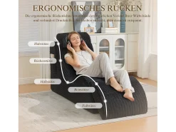 Merax Sofá moderno com design único e ergonômico - 160 x 66 x 90 cm - com almofada de assento removível - veludo -^ Sofá
