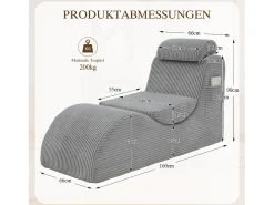 Sale Merax Sofá moderno com design único e ergonômico - 160 x 66 x 90 cm - com almofada de assento removível - veludo - cinza claro Cinzento claro