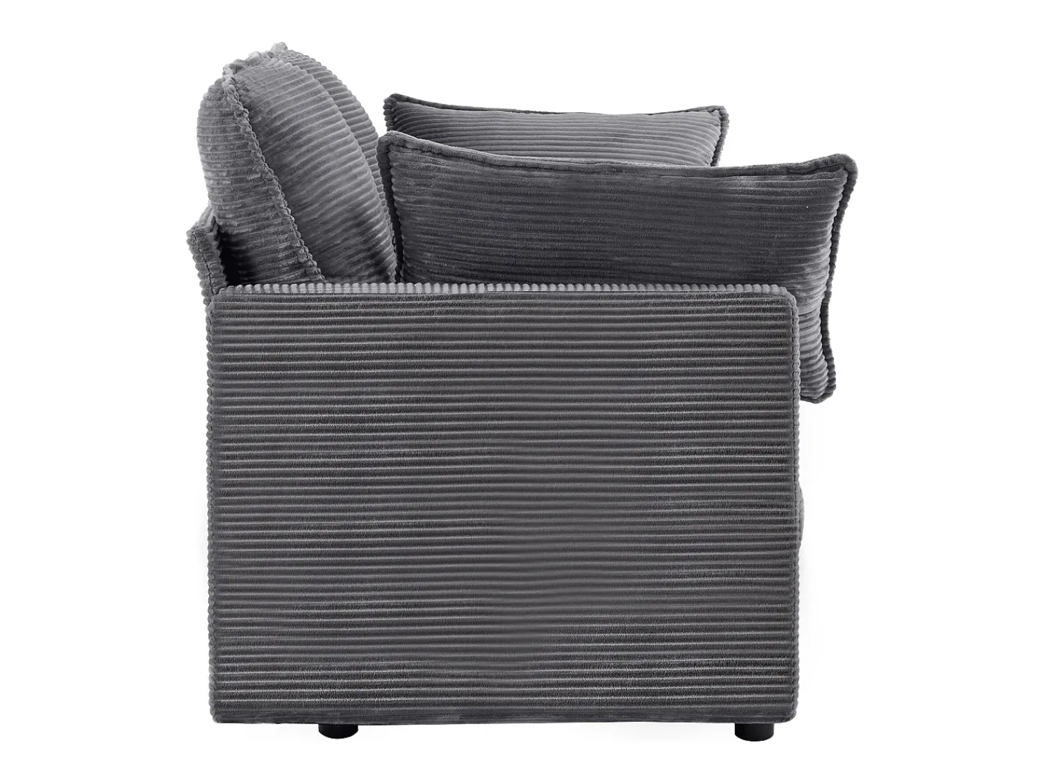 Sale Sofá moderno de 2 lugares, design minimalista, confortável e espaçoso, para sala e quarto Cinzento