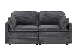 Sale Sofá moderno de 2 lugares, design minimalista, confortável e espaçoso, para sala e quarto Cinzento