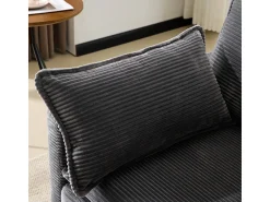 Sofá| Sofá moderno de 2 lugares, minimalista e espaçoso, para sala de estar/quarto. Cinzento