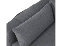 Sofá|ModernLuxe Sofá moderno em L - Sofá-cama modular - Função dormir - Com armazenamento - Com porta-copos - Cinza Cinzento