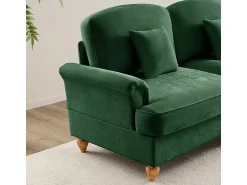 Sofá|DripeX Sofá Modular 4 Lugares Chenille - Capa Removível e 4 Almofadas - 350x83.5x93cm - Verde