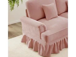 Clearance DripeX Sofá Modular 4 Lugares Chenille - Capa Removível e 4 Almofadas - 350x83.5x93cm - Rosa
