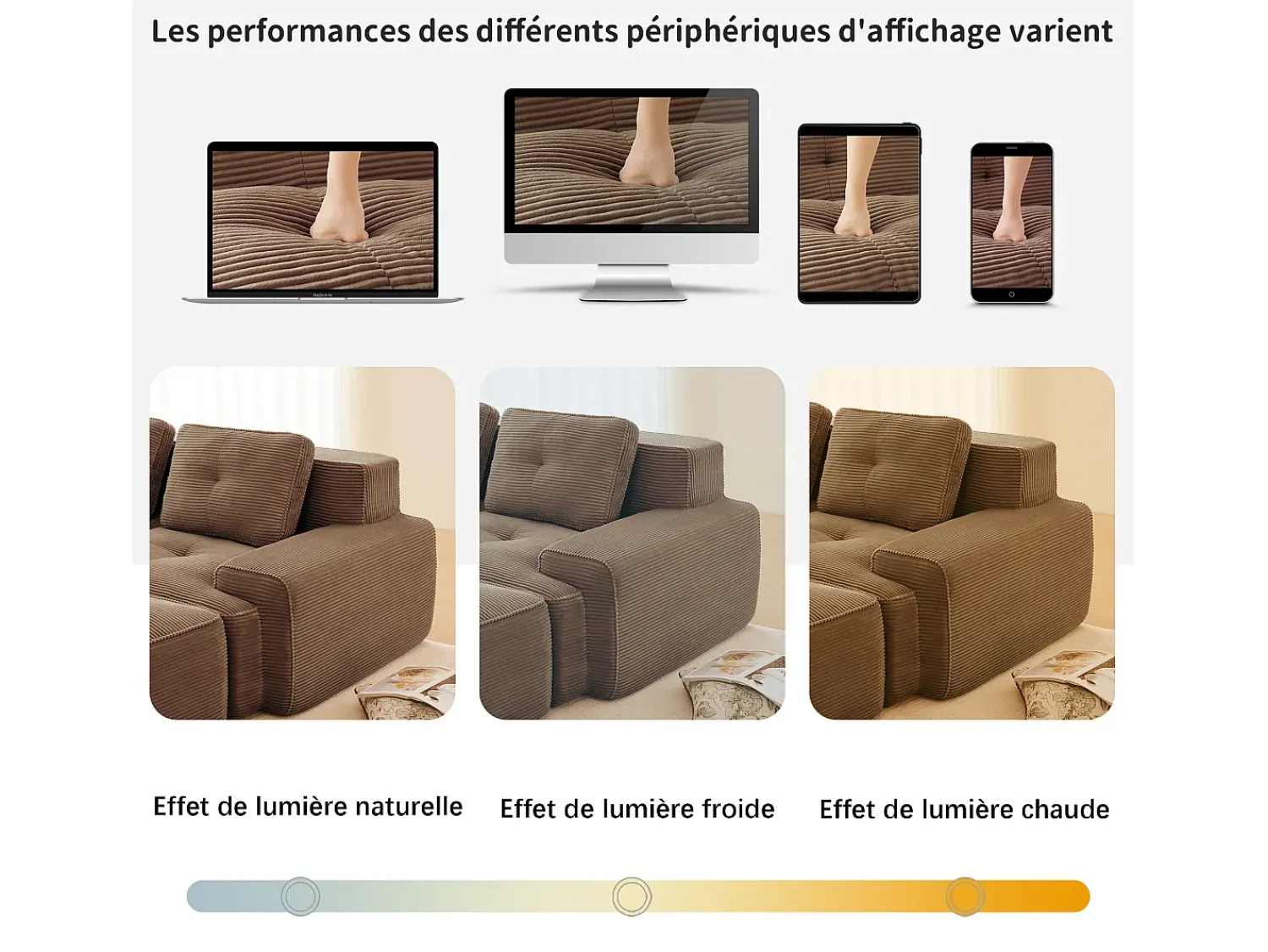 Sofá|DripeX Sofá Modular 2 lugares em Veludo cotelê, com puff e 2 almofadas, 204x177x69cm, Marrom Castanho