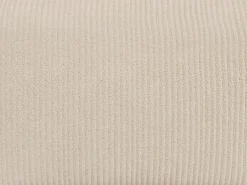 Vente-unique Sofá modular com poltrona e pufe em veludo canleado NOUMARA Bege