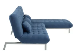 Sofá|Vente-unique Sofá modular convertível em tecido - HORNET Azul