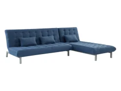 Sofá|Vente-unique Sofá modular convertível em tecido - HORNET Azul