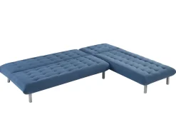Sofá|Vente-unique Sofá modular convertível em tecido - HORNET Azul