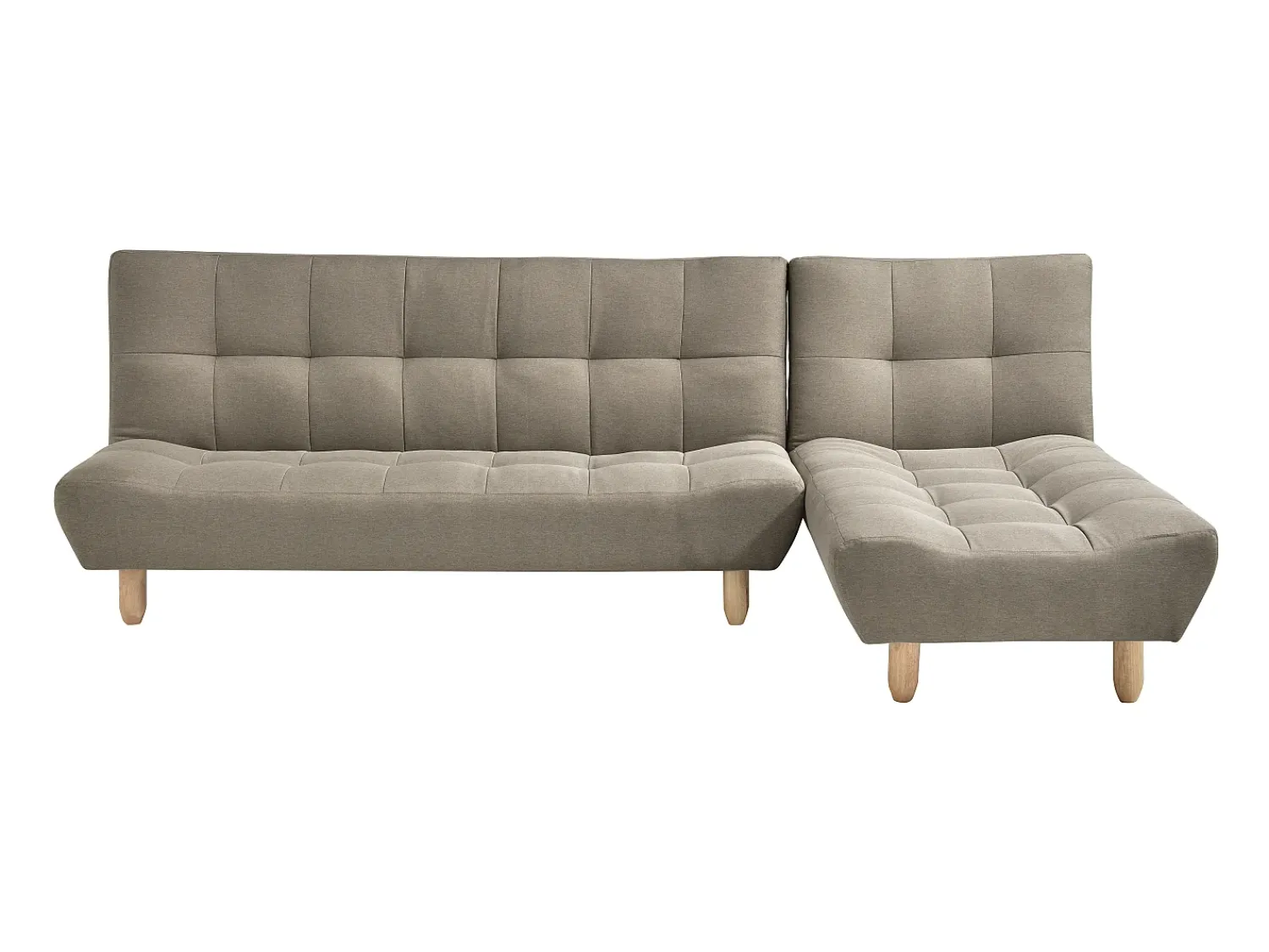 Sofá|Vente-unique Sofá modular convertível ESTEBAN em tecido Taupe