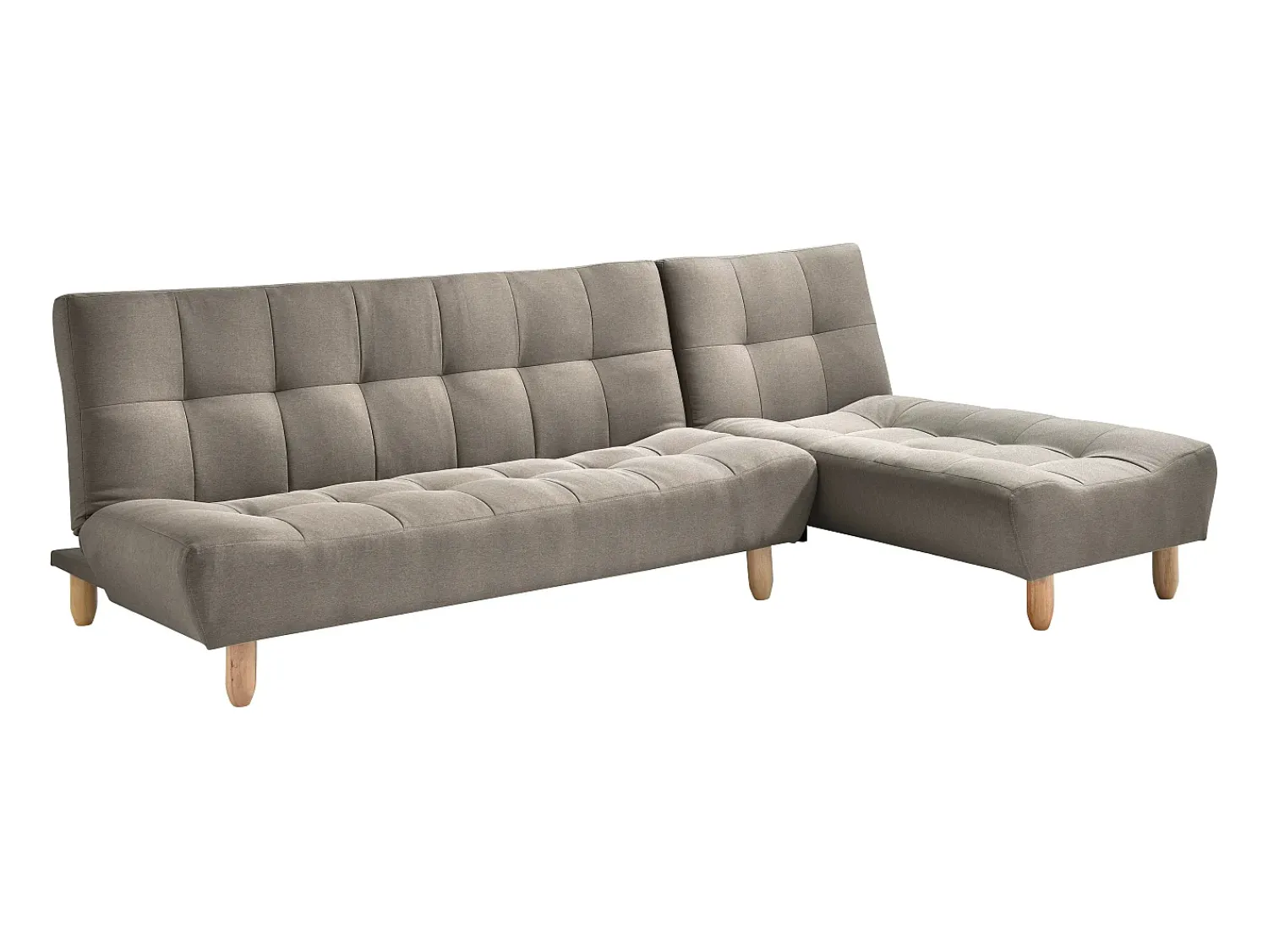 Sofá|Vente-unique Sofá modular convertível ESTEBAN em tecido Taupe