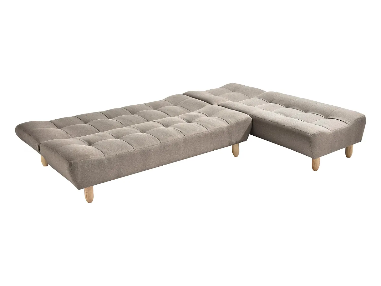 Sofá|Vente-unique Sofá modular convertível ESTEBAN em tecido Taupe