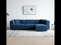 Concept-Usine Sofá modular de 4 lugares em veludo cotelê Monroe^ Sofá