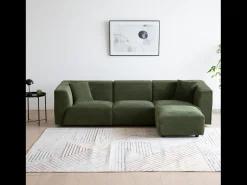 Sofá|Concept-Usine Sofá modular de 4 lugares em veludo cotelê Monroe Verde