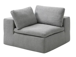 Sofá*Vente-unique Sofá modular de 2 lugares em tecido cor cinza CORTOLINE Cinzento
