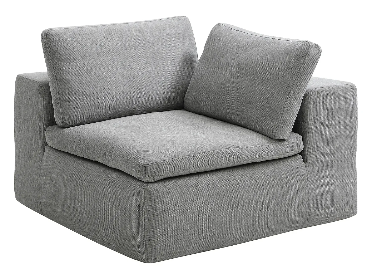 Sofá*Vente-unique Sofá modular de 2 lugares em tecido cor cinza CORTOLINE Cinzento