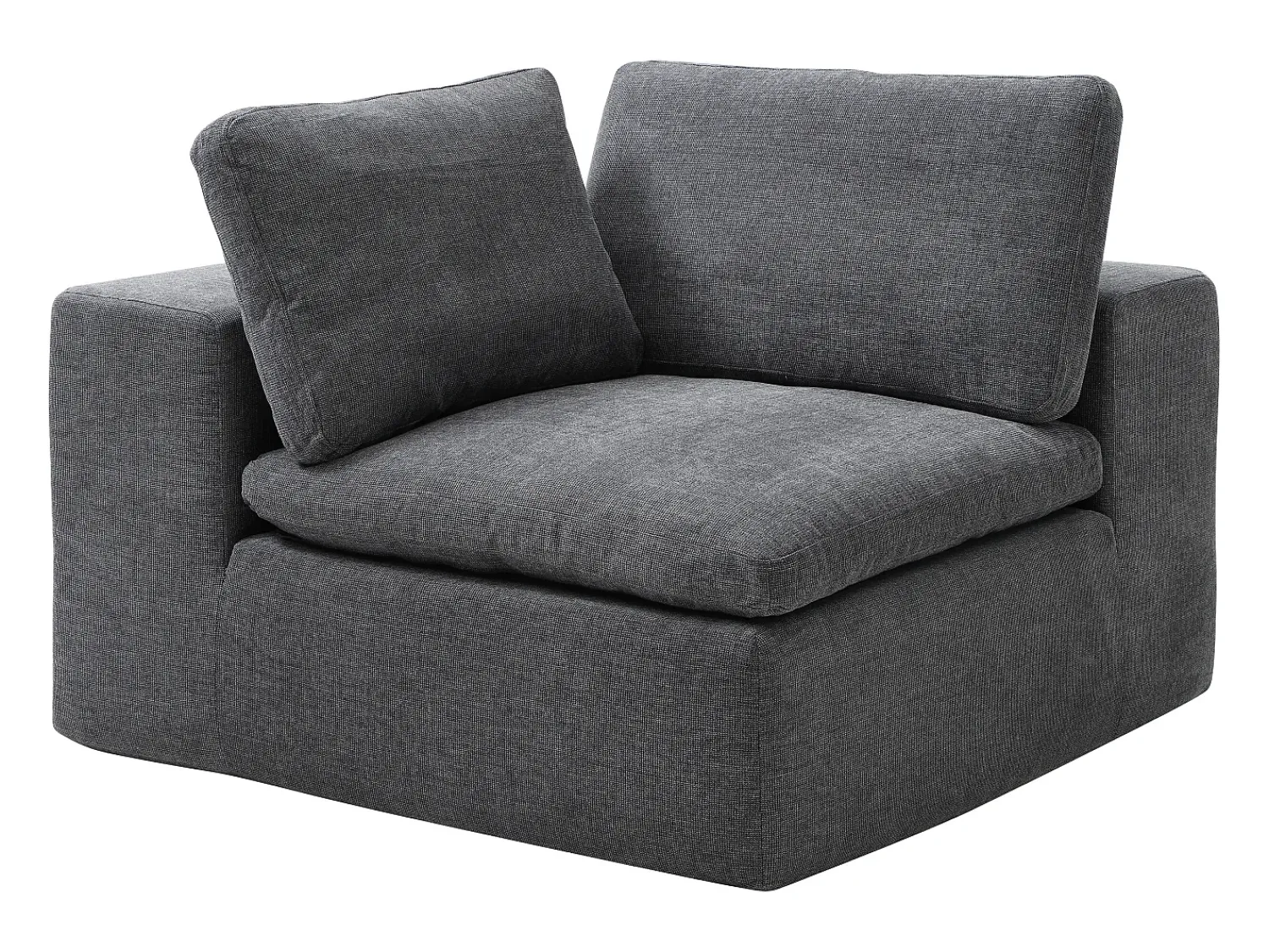Best Vente-unique Sofá modular de 2 lugares em tecido CORTOLINE Cinza antracite