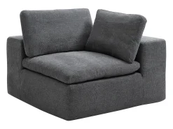 Best Vente-unique Sofá modular de 2 lugares em tecido CORTOLINE Cinza antracite
