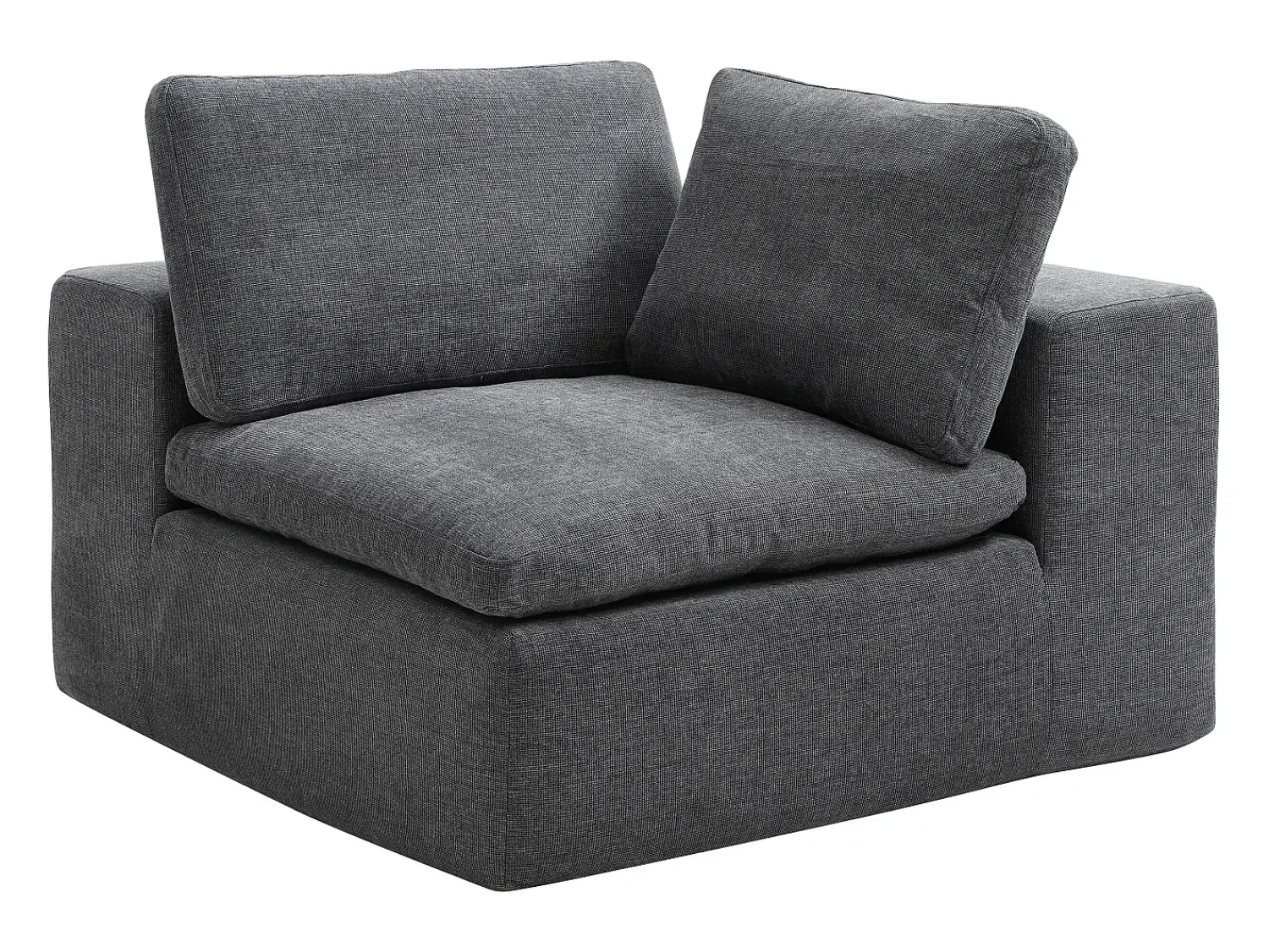 Best Vente-unique Sofá modular de 2 lugares em tecido CORTOLINE Cinza antracite