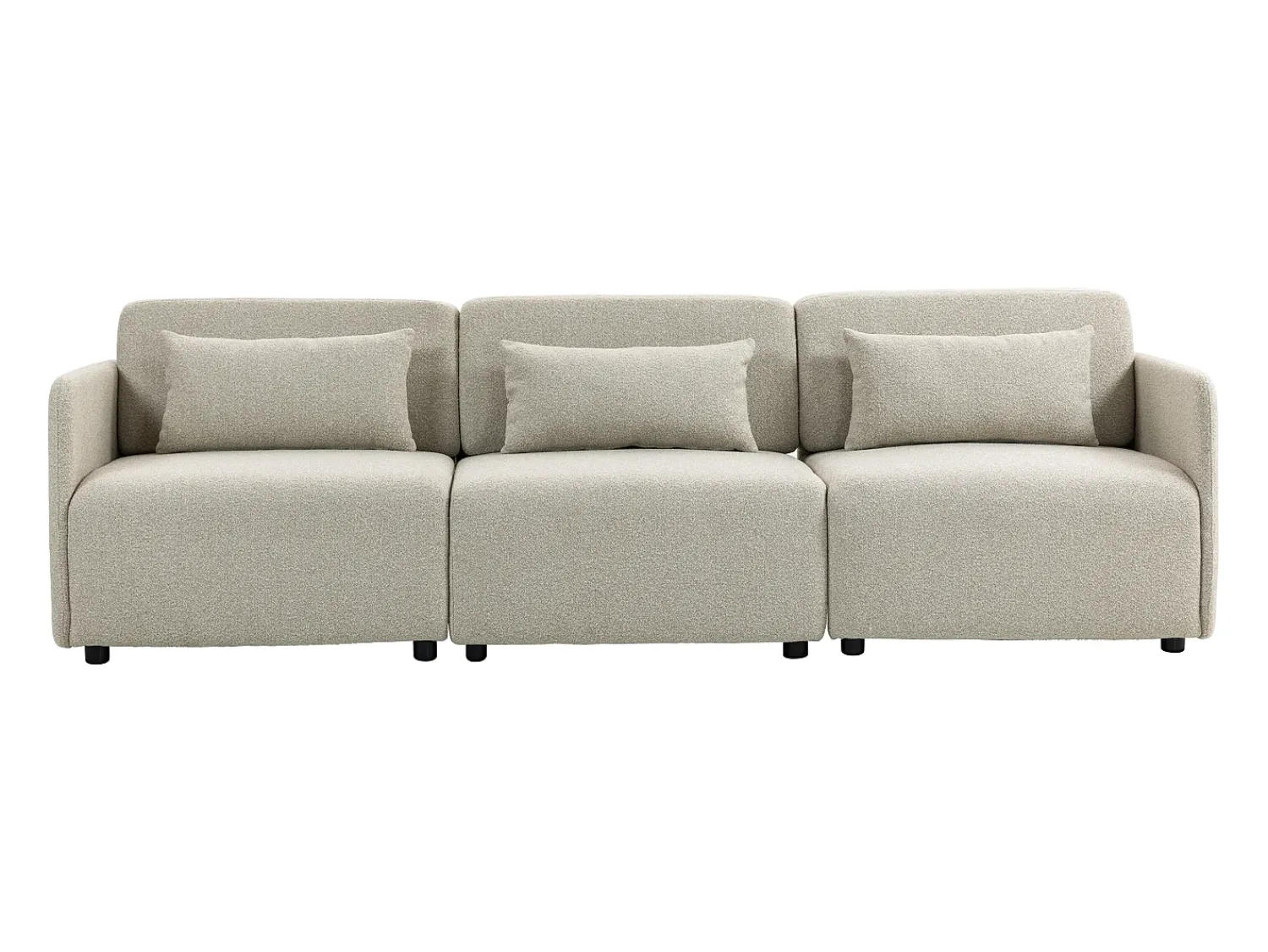 Discount Sofá modular MIA de 3 lugares em tecido Bege