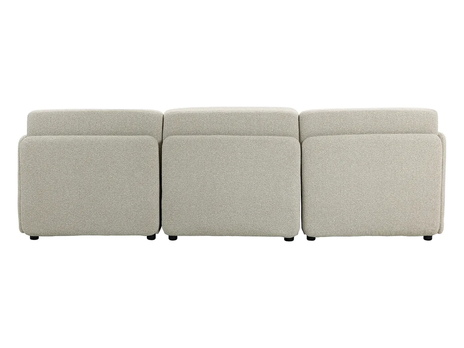 Discount Sofá modular MIA de 3 lugares em tecido Bege