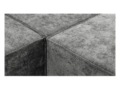 Best Habitat et jardin Sofá modular reto em tecido texturado "Lusso" - 3 lugares - Cinza Cinzento