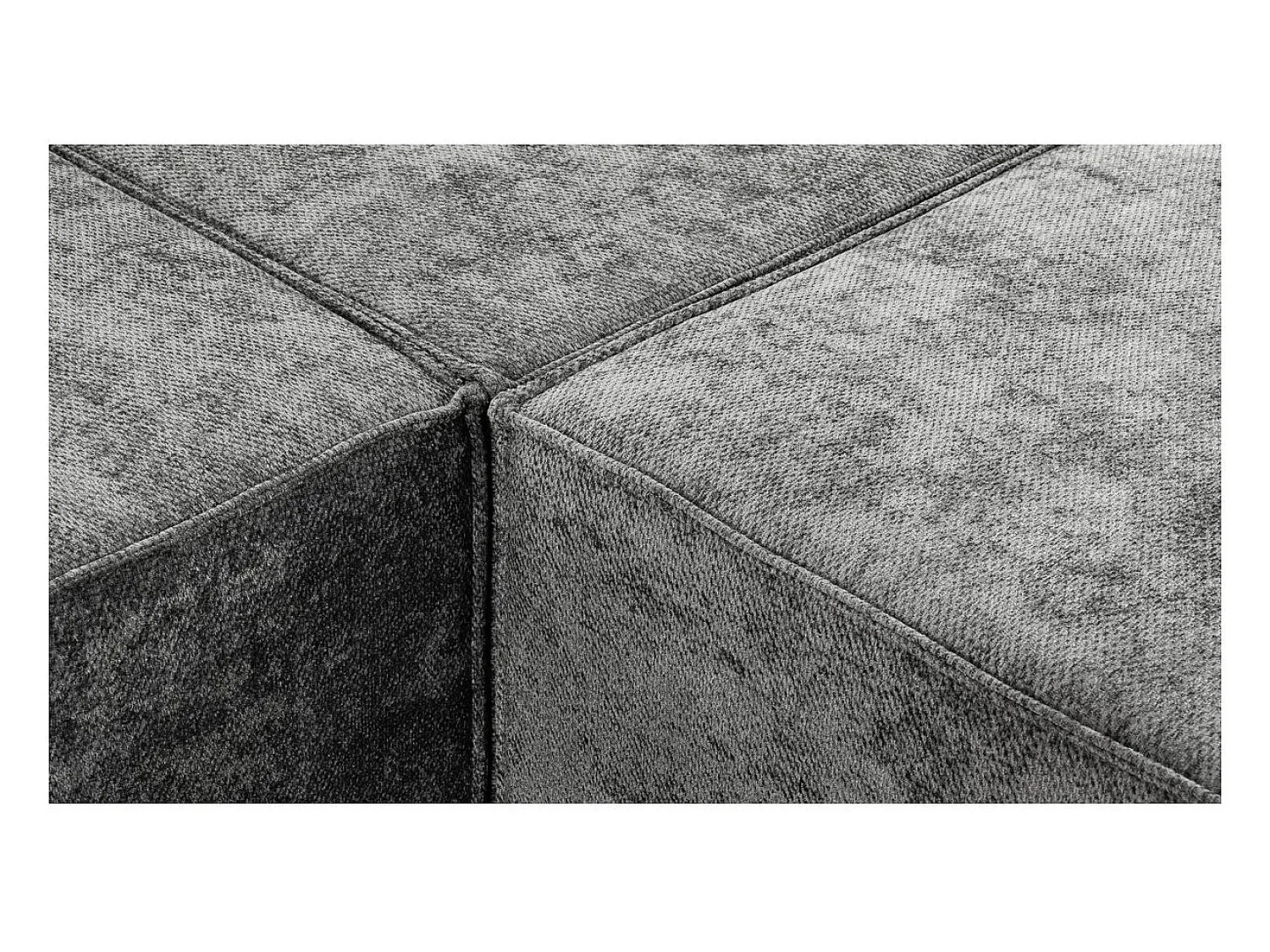 Best Habitat et jardin Sofá modular reto em tecido texturado "Lusso" - 3 lugares - Cinza Cinzento
