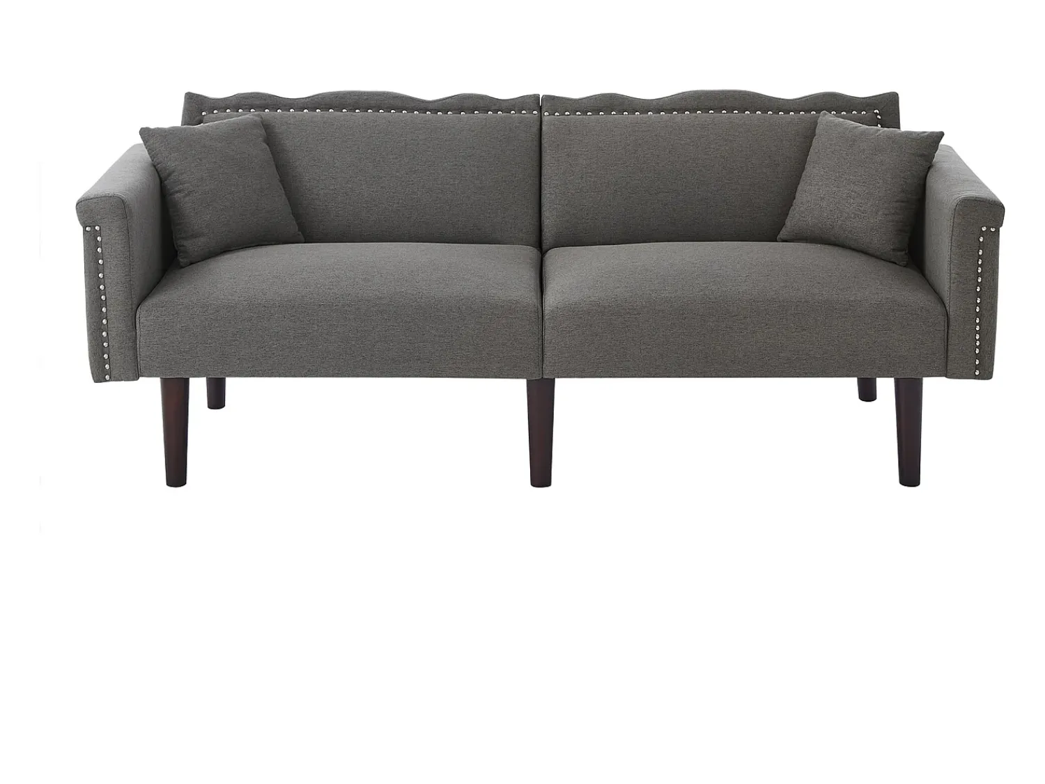 Discount ModernLuxe Sofá multifuncional 2 em 1 - Sofá 2 lugares - Função reclinável - Encosto duplo ajustável individualmente - Tecido algodão-linho - Cinza Cinzento