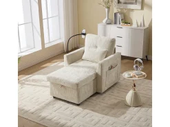 Sofá multifuncional com suporte para celular, poltrona de chenille para sala de estar^ Poltrona