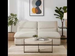 Sofá| Sofá Nuvia Duplo 2 lugares - branco Branco sujo