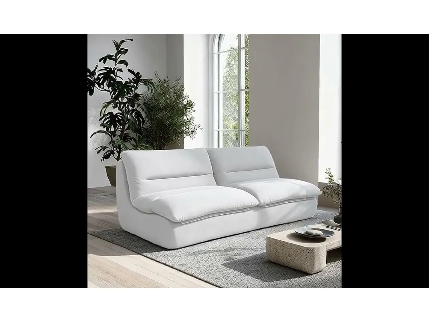 Sofá| Sofá Nuvia Duplo 2 lugares - branco Branco sujo