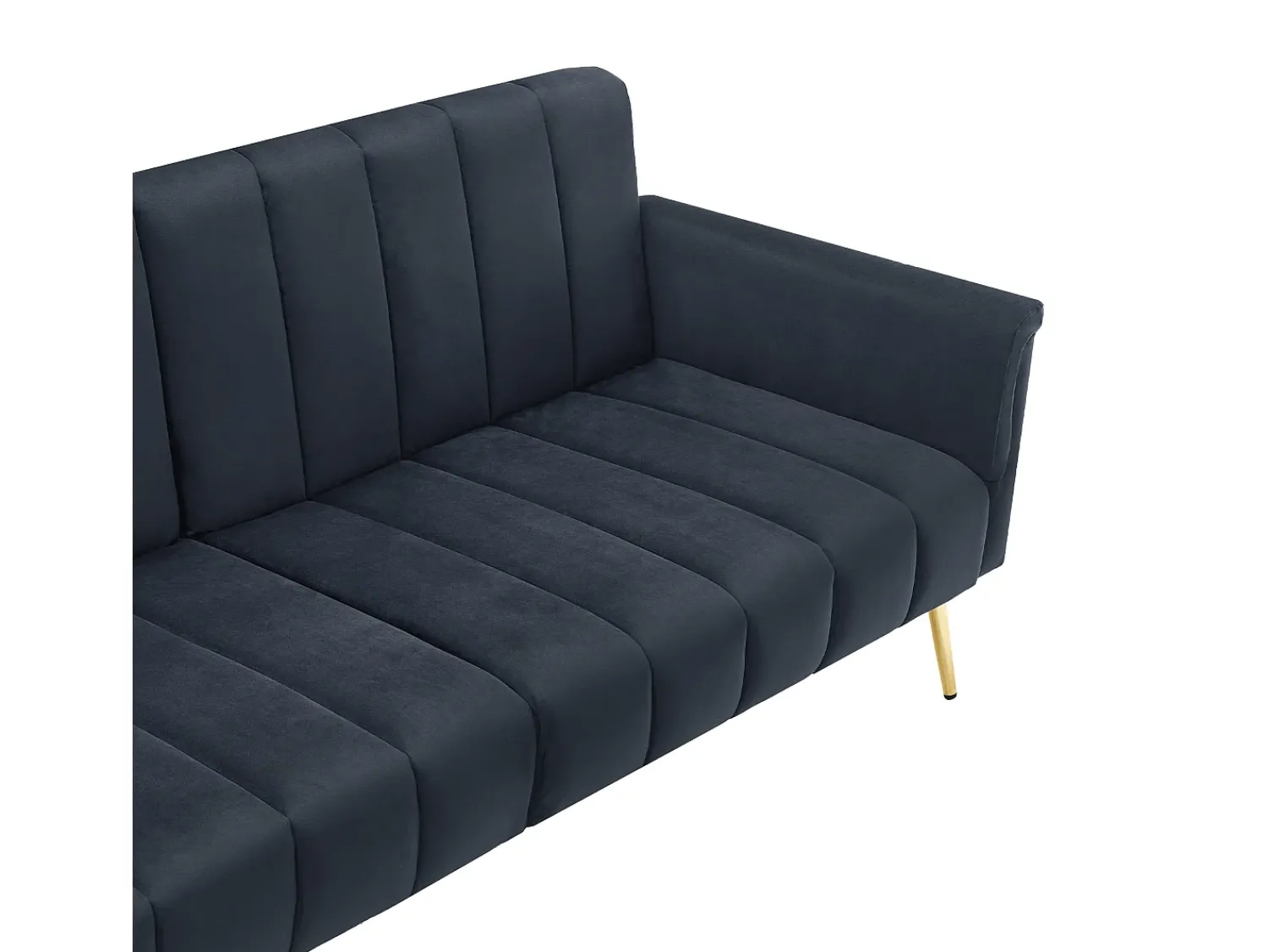 Sofá Escuro de 2 Lugares - Sofá com pernas e braços em metal - para sala e quarto^ Sofá