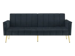 Sofá Escuro de 2 Lugares - Sofá com pernas e braços em metal - para sala e quarto^ Sofá