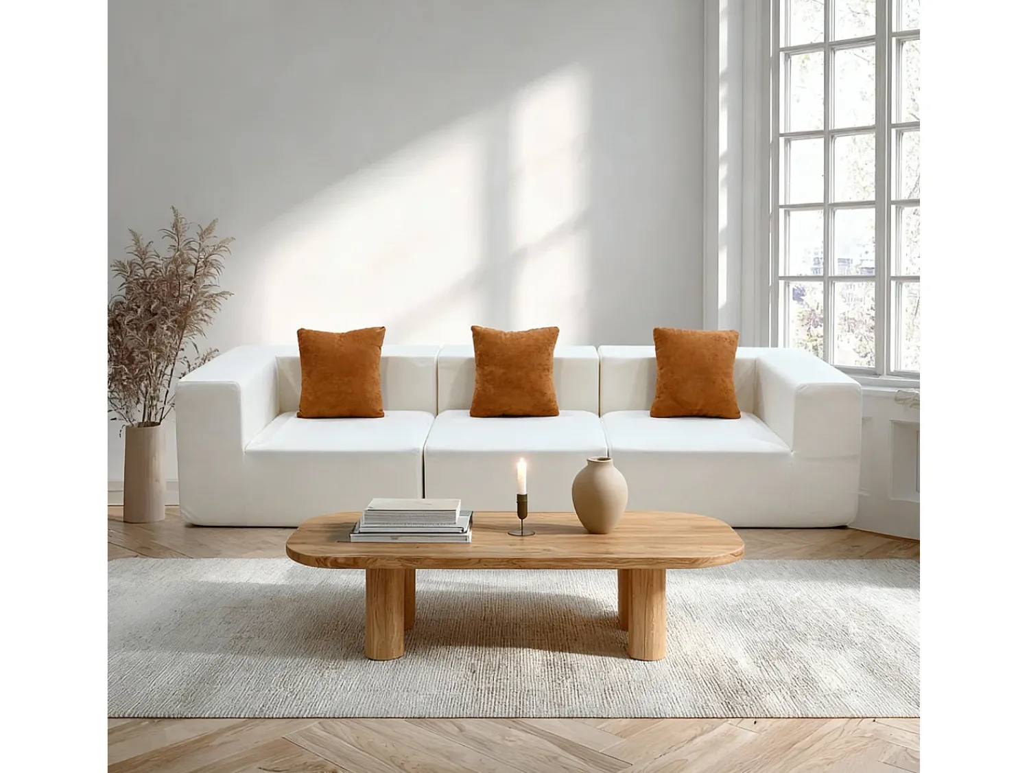 Sofá* Sofá Pure - branco laranja Branco sujo