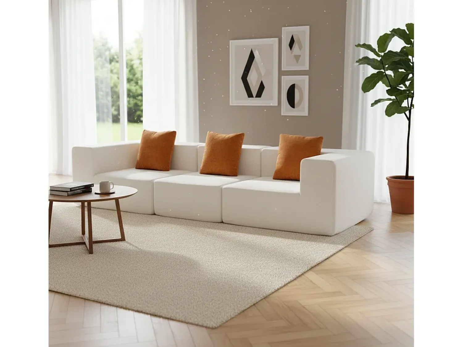 Sofá* Sofá Pure - branco laranja Branco sujo