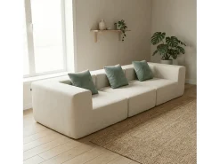 New Sofá Pure 3 lugares - branco sálvia Verde claro / Branco