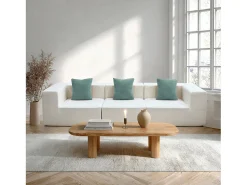 New Sofá Pure 3 lugares - branco sálvia Verde claro / Branco
