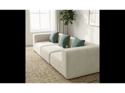 New Sofá Pure 3 lugares - branco sálvia Verde claro / Branco