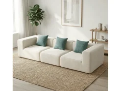 New Sofá Pure 3 lugares - branco sálvia Verde claro / Branco