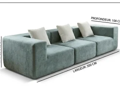 Sofá| Sofá Pure 3 lugares - sálvia branco Verde claro