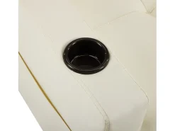 Sofá reclinável com bolsos laterais - Sofá reto com suporte para copos e entrada USB -^ Sofá