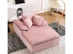 Poltrona*Hauss Spole Sofá reclinável de 1 lugar - Poltrona em bombazine - Não necessita de montagem - Rosa