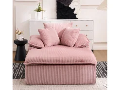 Poltrona*Hauss Spole Sofá reclinável de 1 lugar - Poltrona em bombazine - Não necessita de montagem - Rosa