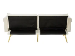 New Sofá Relaxante - Sofá com Encosto e Braços Ajustáveis - 6 Pernas em Metal - para Sala de Estar e Quarto Bege