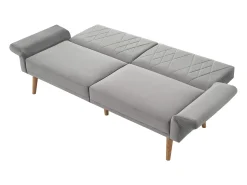 Sofá Relaxante Cinza - Sofá com Pernas e Braços em Madeira - Adequado para Sala de Estar e Quarto^ Sofá