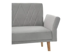 Sofá Relaxante Cinza - Sofá com Pernas e Braços em Madeira - Adequado para Sala de Estar e Quarto^ Sofá