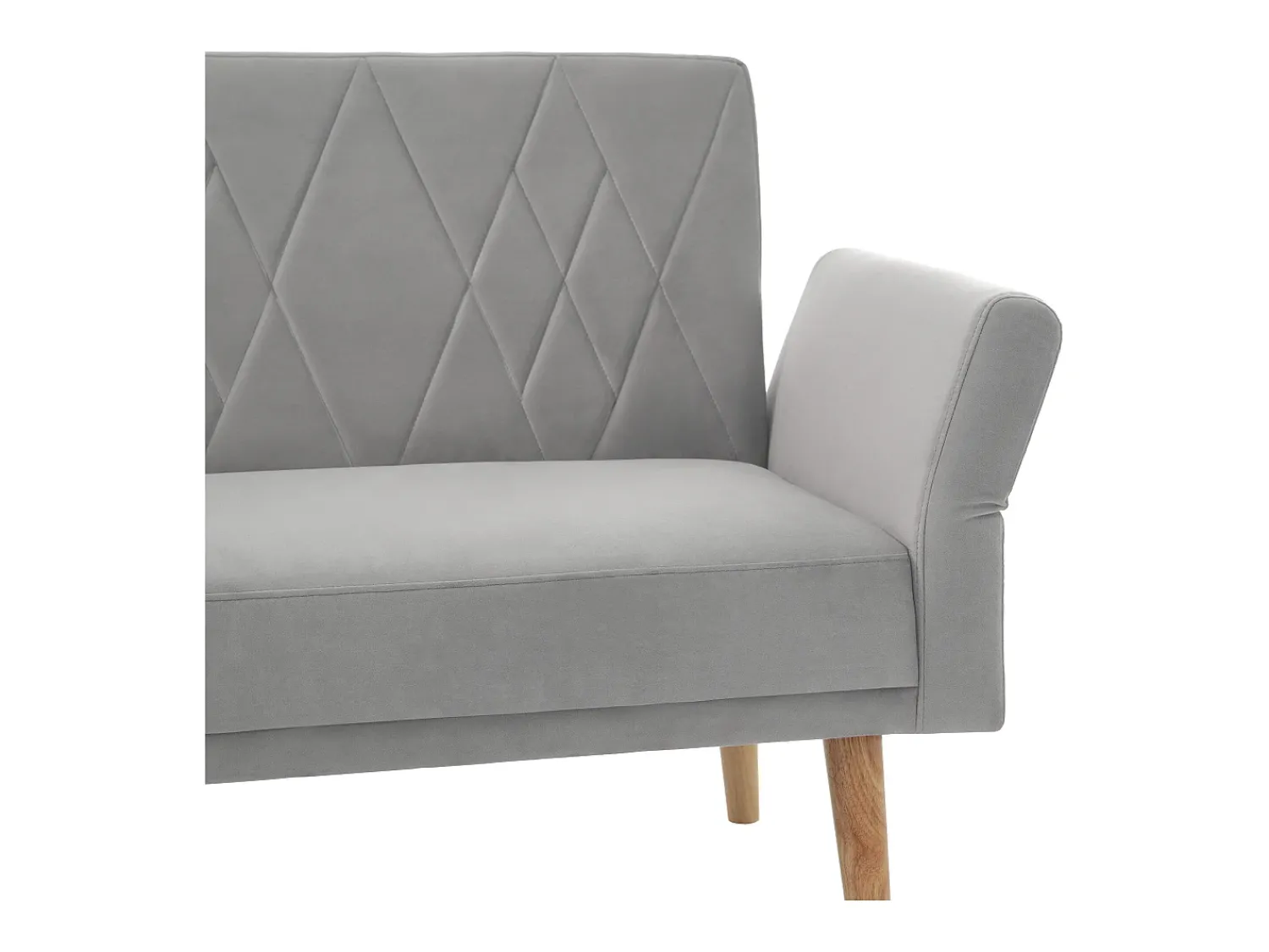 Sofá Relaxante Cinza - Sofá com Pernas e Braços em Madeira - Adequado para Sala de Estar e Quarto^ Sofá