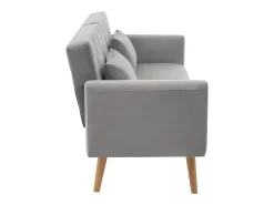 Sofá Relaxante Cinza - Sofá com Pernas e Braços em Madeira - Adequado para Sala de Estar e Quarto^ Sofá