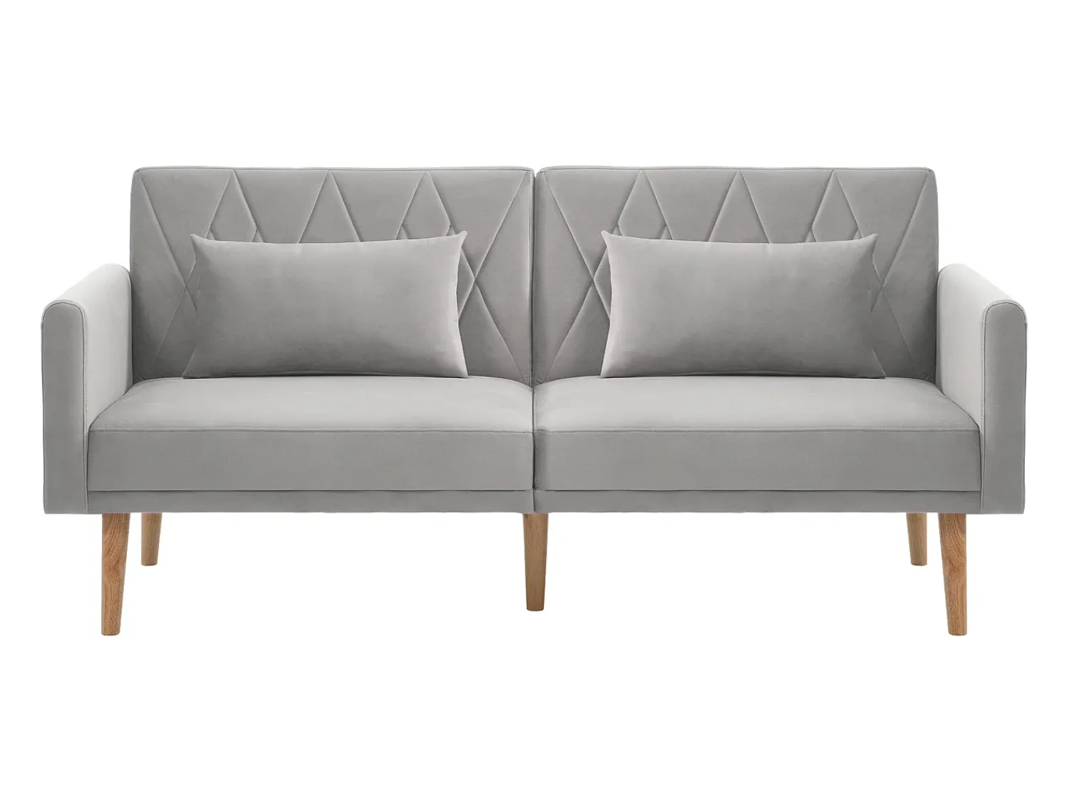 Sofá Relaxante Cinza - Sofá com Pernas e Braços em Madeira - Adequado para Sala de Estar e Quarto^ Sofá
